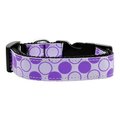 Unconditional Love Diagonal Dots Nylon Collar  Lavender Large UN847450